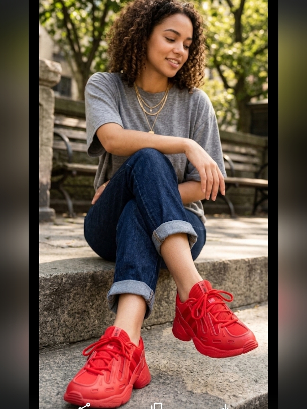 Adidas Gazelle EQT "Scarlet"  Red Women's Lace-Up Sneakers